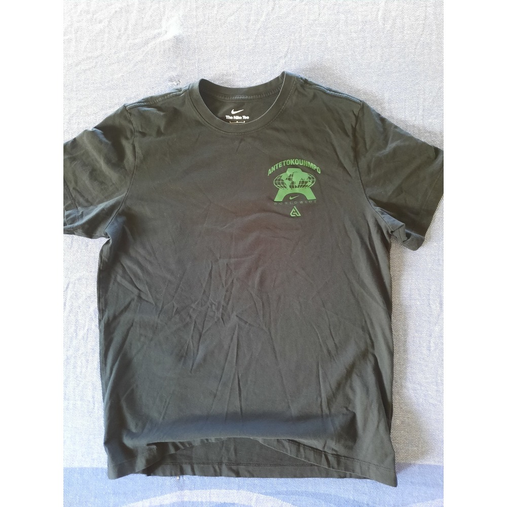 Nike Giannis Antetokounmpo Worldwide Graphic T-Shirt Black Green Mens Large